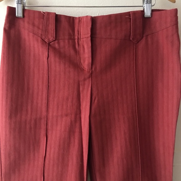 Liquid/Barneys Red Herringbone Stretch Trousers 12 - Picture 4 of 8
